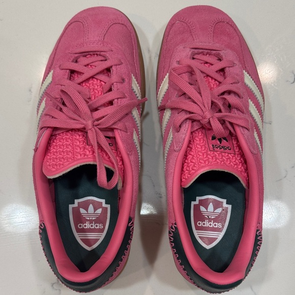 Adidas Gazelle Bold Pink and Green Shoes - Picture 3 of 7